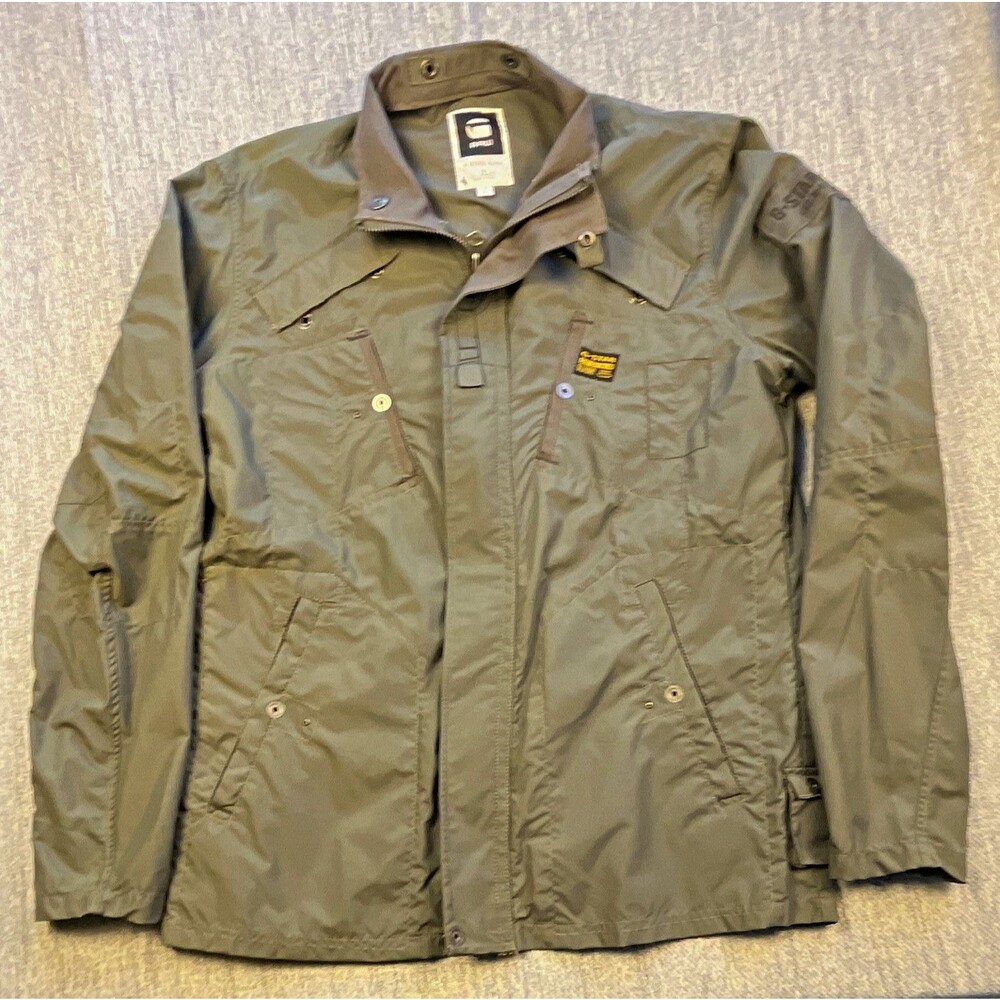 G-Star RAW Recolite Laundry Overshirt Jacket XL Grey Green Utility Military Moto